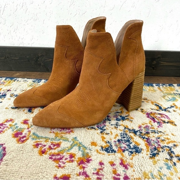 SHELLY’S LONDON Suede Weetern booties Womens size 9 - Picture 1 of 16